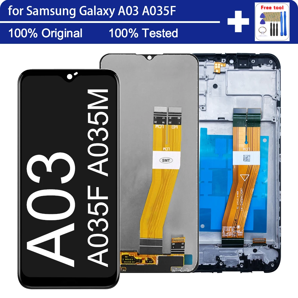 Lcd A03 Originale Da 6.5 "Per Samsung Galaxy A03 A035 A035F Display Lcd Touch Screen Digitizer Assembly Per Samsung A03 Sm-A035F/Ds
