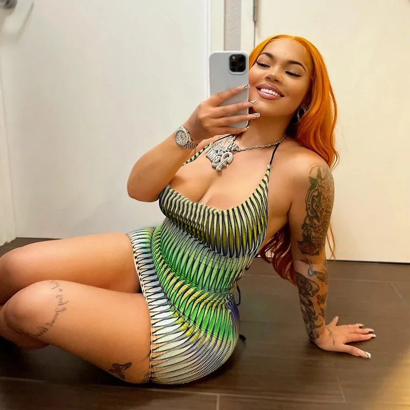 

Sexy Strap Neck Dress European And American Women's Fall New Color Open Back Casual Suspender Skirt