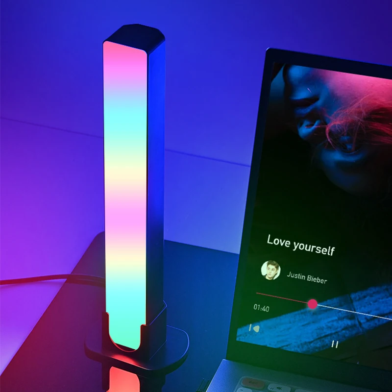 Bars Night Light with Bluetooth APP Control Music Rhythm Lights Backlight for Gaming TV Room Decoration Lamp Smart RGB LED Light