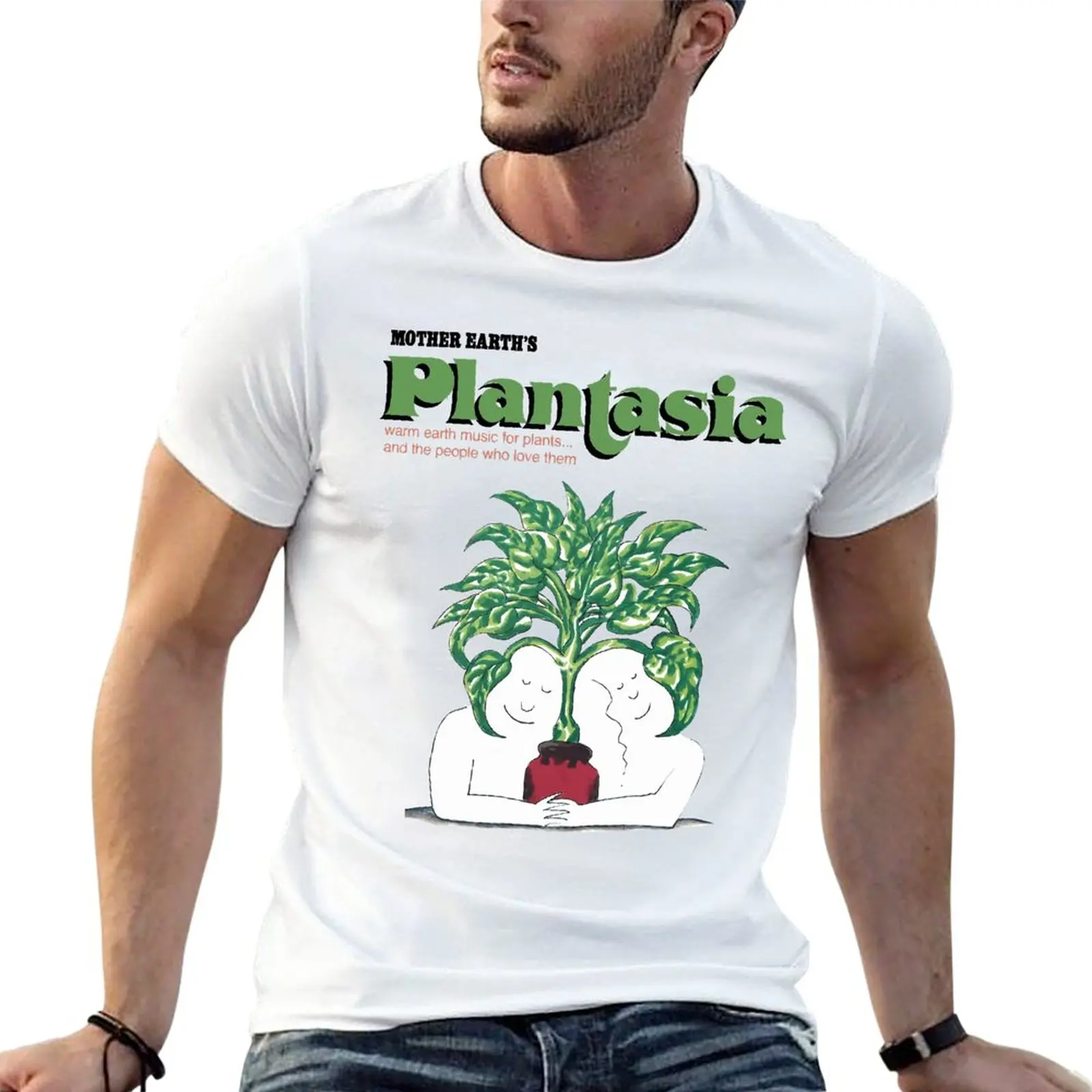 

Mort Garson Plantasia Classic Oversize T-Shirt Custom Men'S Clothing Short Sleeve Streetwear Large Size Top Tee