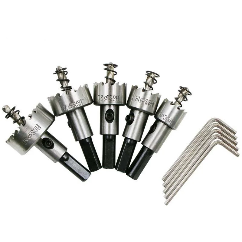 

10pcs/ set Carbide Tip HSS Drills Bit Hole Saw Set Stainless Steel Metal Alloy 16/18.5/20/25/30mm