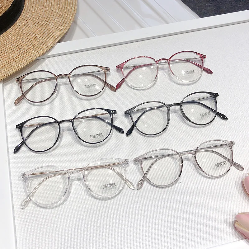 

New TR90 Myopia Frames for Men and Women Retro Oval Spring Leg Optical Frames Fashion Hot Sale Glasses Frames Wholesale