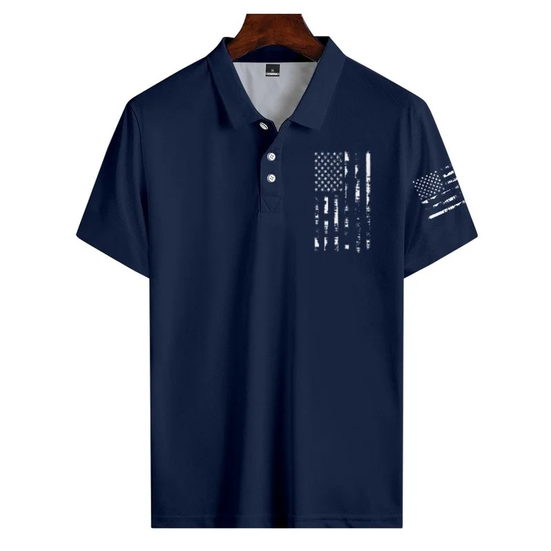 

Oversized T Shirt 2022 New 3D Printing Pattern Lapel Short Sleeve Creative Style Casual Loose Lapel T Shirt Men Clothing