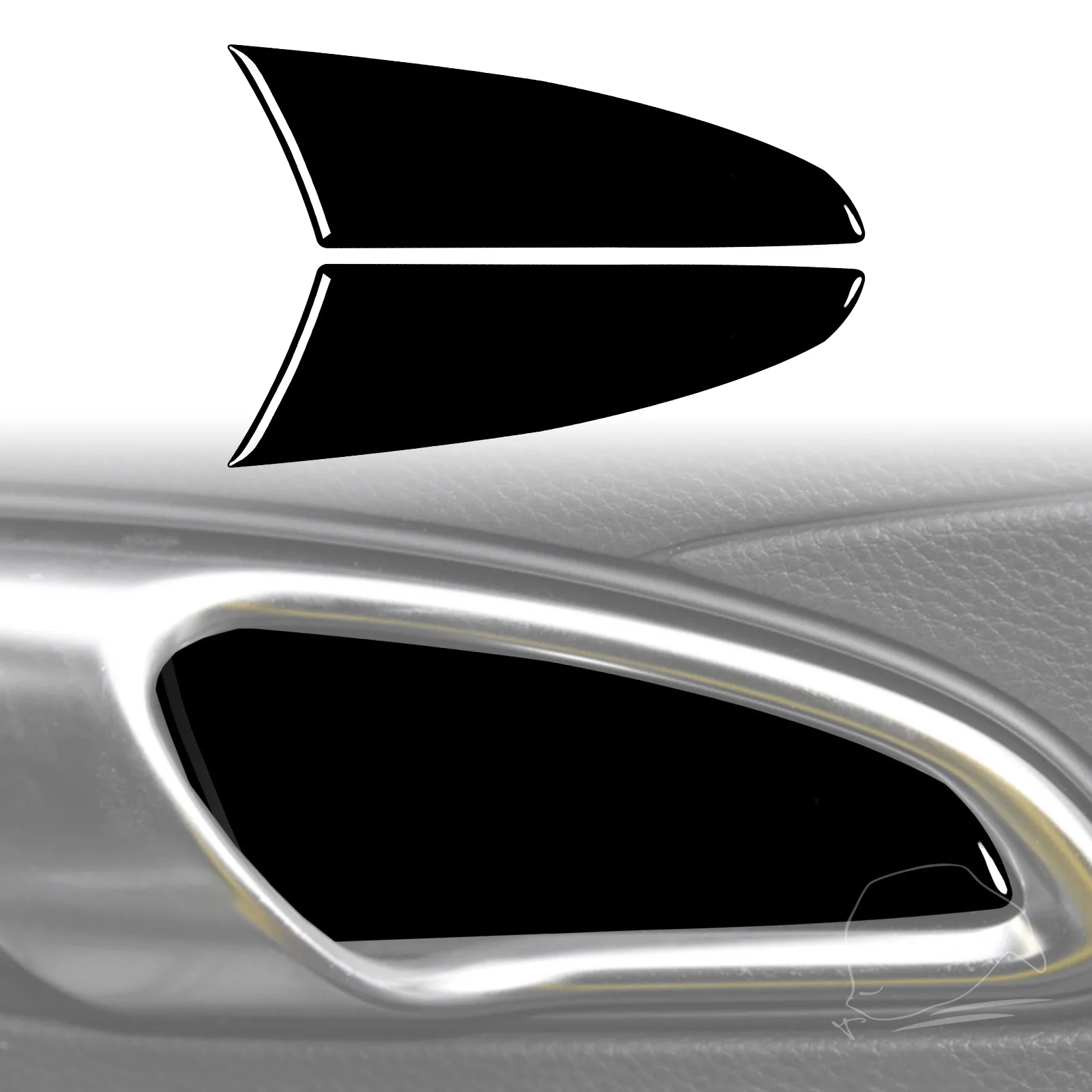 

for Porsche 718 982 Cayman Boxster T S 2016-2022 Inner Door Bowl Decoration Cover Trim Sticker Car Accessories Piano Black