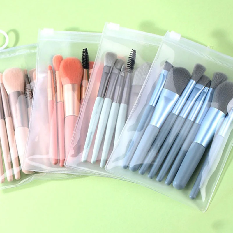 Набор Мини косметических кистей 8 шт. для пудры теней век основы румян растушевки