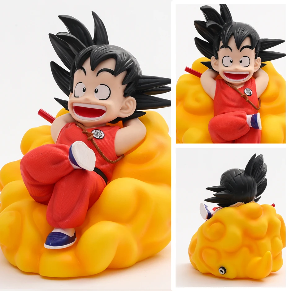 

Dragon Ball Z Child Son Goku Cloud Somersault Light Up Figure PVC Model Toys Anime Figurine