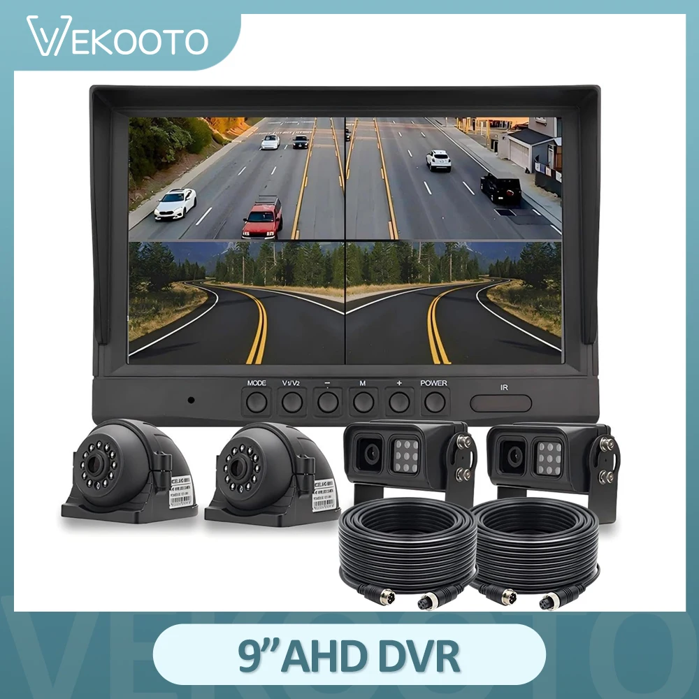 Система резервных камер 9-дюймовый четырехдюймовый разделенный монитор для