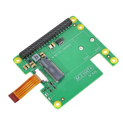 Для Raspberry Pi 5 M.2 HAT + Gen2 Gen3 NVME M.2 SSD 2230/2242 Размер M Ключ PCI Express GPIO Плата расширения