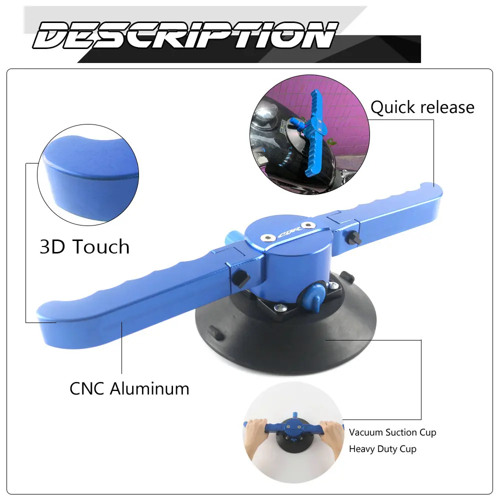 

Quick Release Vacuum Pump Suction Cup Passenger Handgrips Tank Grab Bar Handle Armrest for HONDA CBR600 900 1000 929 954 919