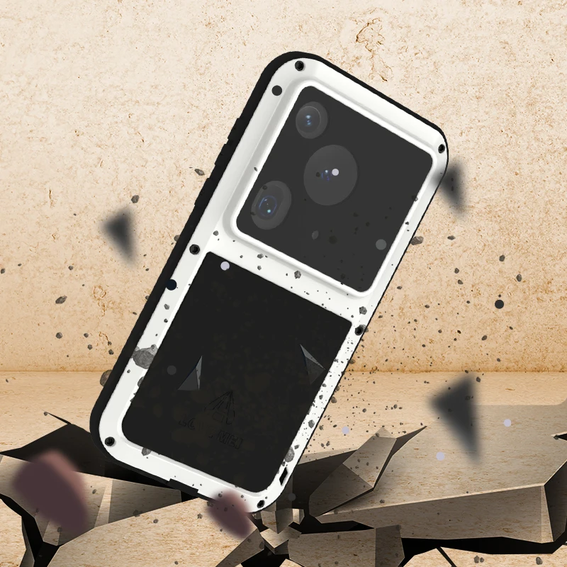 Love Mei Сверхмощный металлический силиконовый чехол для телефона Huawei Pura70 Pura 70 Pro Plus