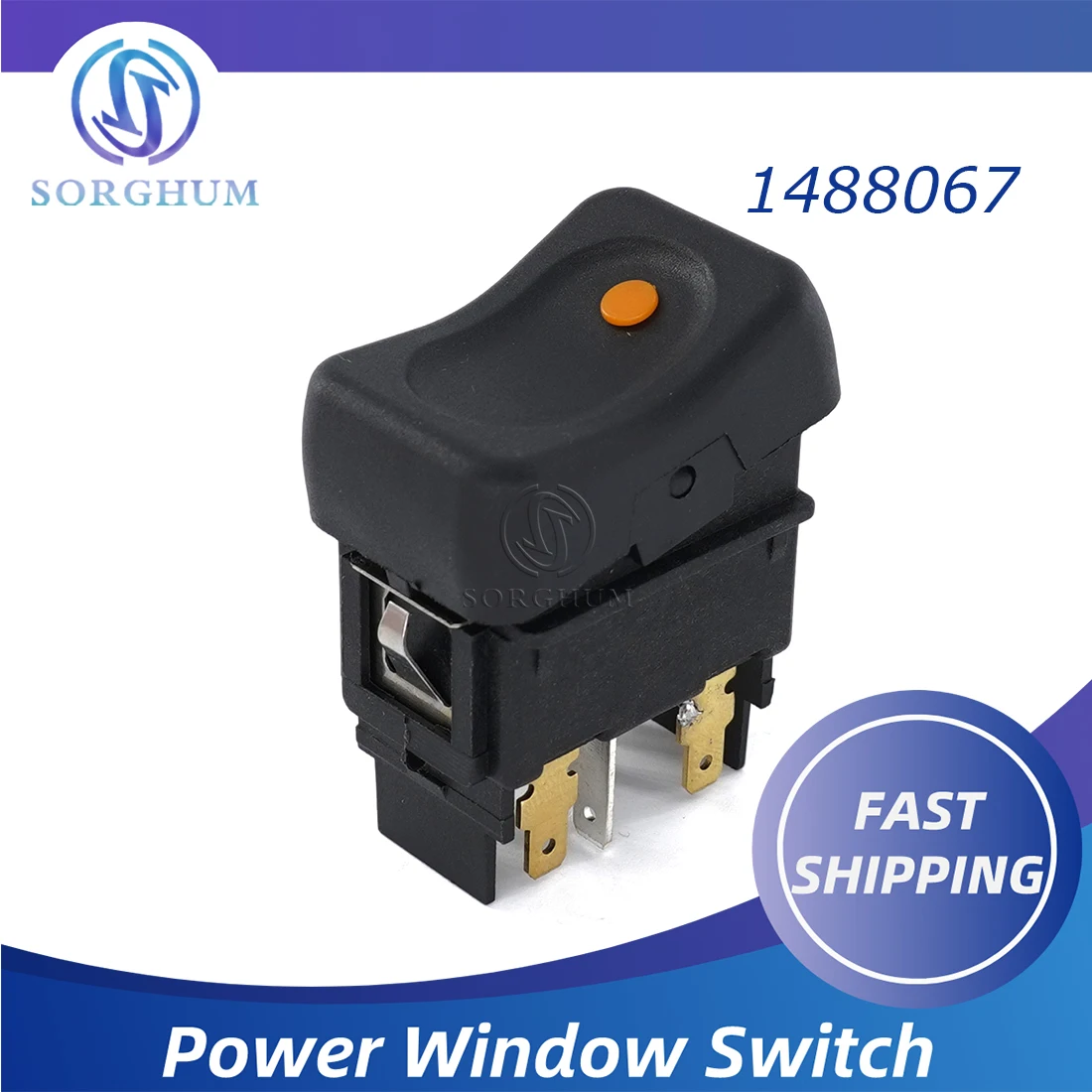 

Sorghum 1488067 For Scania Truck Electric Window Control Panel Switch Button 6 Pins Car Accessories