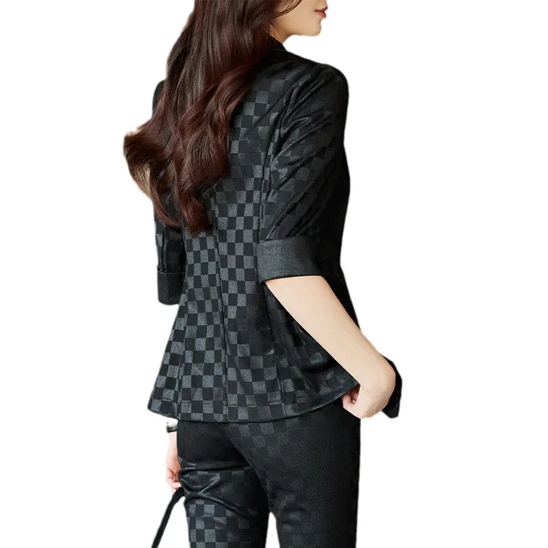 Пиджак женский летний тонкий с рукавом три четверти повседневный для взрослых