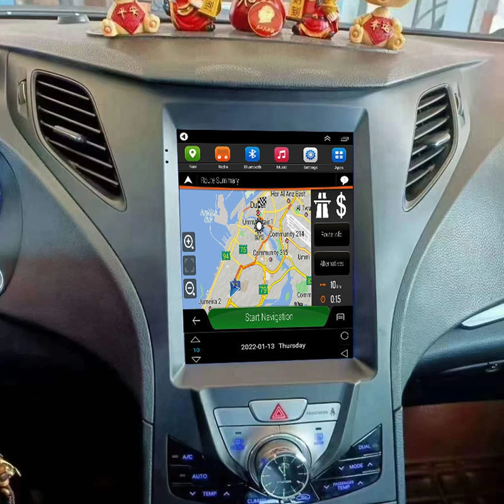 Tesla вертикальный экран для Hyundai Azera 2011 2012 Carplay Автомагнитола мультимедийный