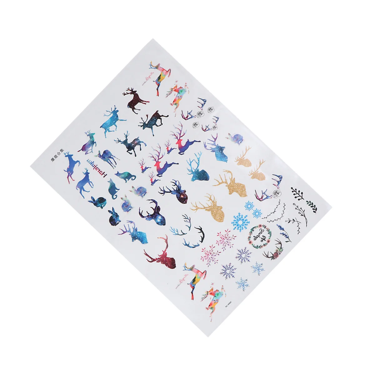 

1 Sheet Christmas Stickers Cartoon Xmas Temporary Decal for Party