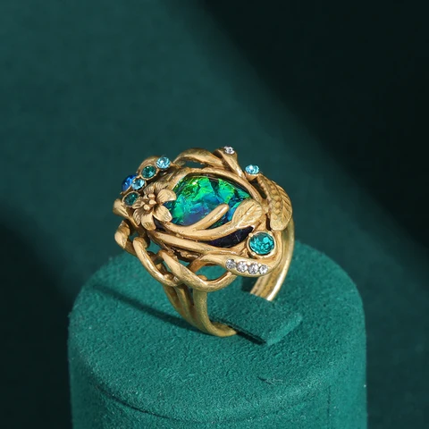 Кольца LOVE GREEN LIVE GREEN с опалом в форме раковины