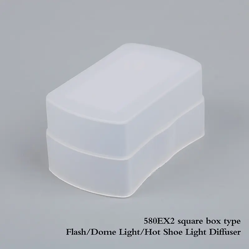 

Square Box Type Diffuser 580EX2 Generation Flash Diffuser For Flash Light Machine Top Light Hot Shoe Light Generation Soap Box