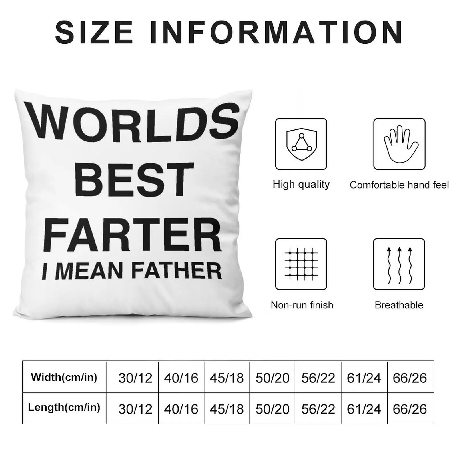 Лучший в мире отец фартер папа Фарт-дизайн декоративная подушка