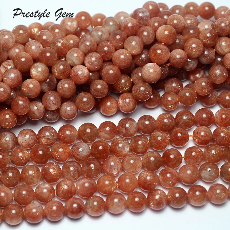 Meihan (1 нить) натуральный 7-8 мм бразильский A +++ Золотой солнцезащитный камень