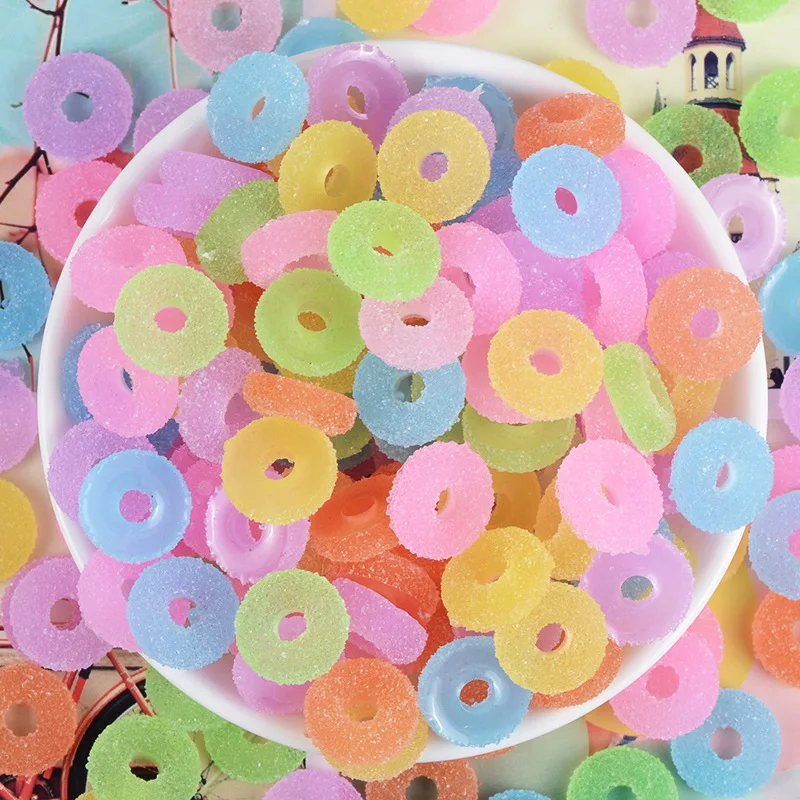 

10pcs New Round Simulated Gummy Candy Resin Flatback Cabochons Scrapbook DIY Hairware Ornaments Jewelry Accessories Supplie R183