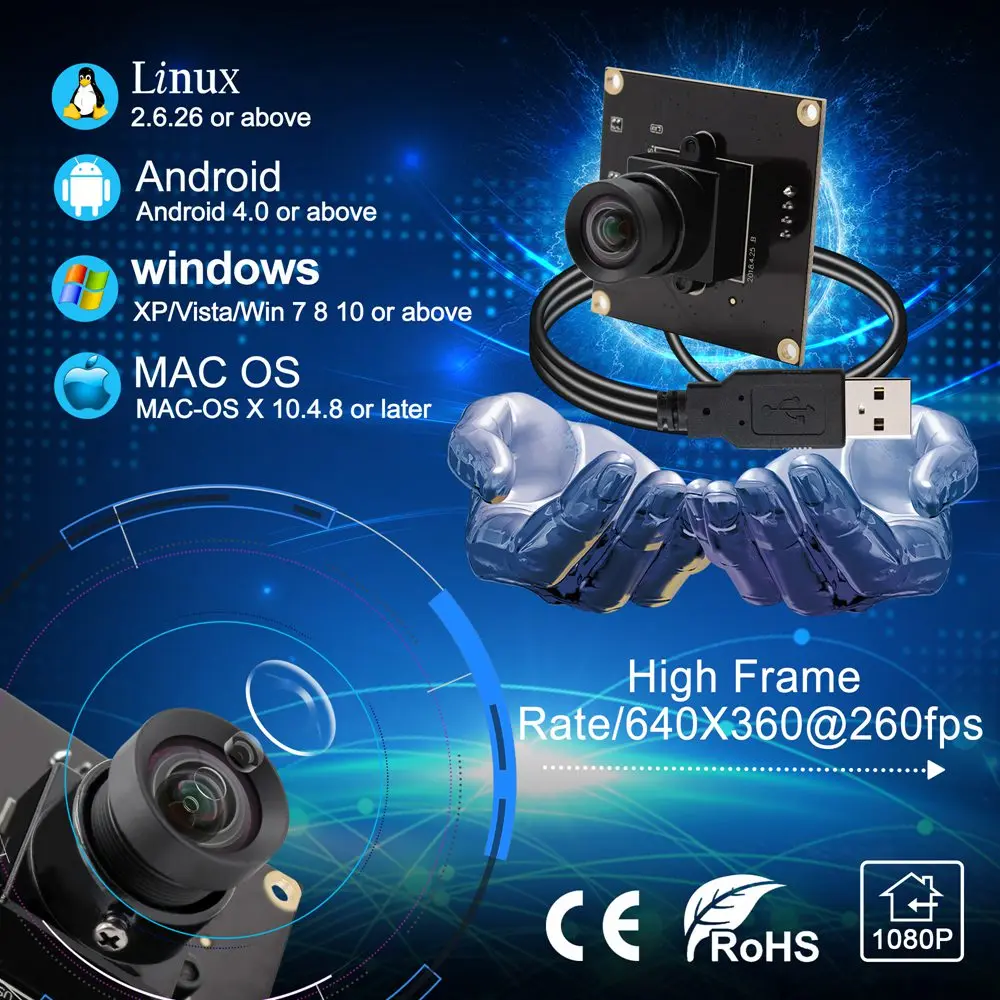 Мини-камера для гольфа ELP USB2.0 Full HD 1080P CMOS OV4689