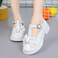 spring childrens mary janes patent leather shoes for big girls kids child school white high heeled party wedding dance shoes