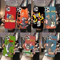cartoon anime tom and jerry phone case for iphone 13 12 11 pro mini xs max 8 7 plus x se 2020 xr cover
