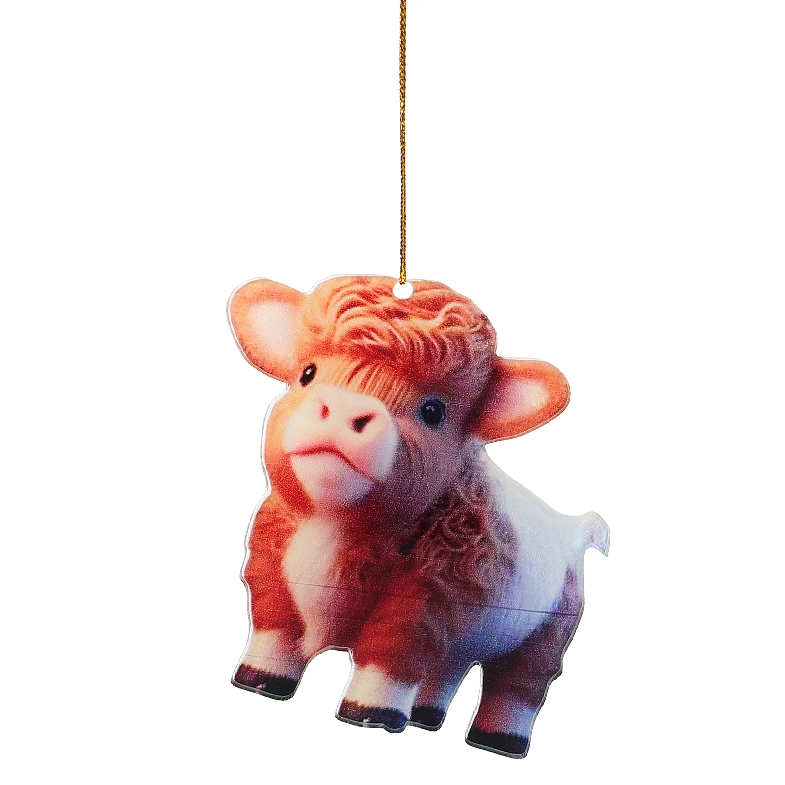 

Car Ornaments Decor Pendant Decorations Party Hanging Decors Highland Cows Shape Resin Cartoon