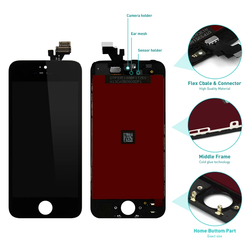 OEM Полный ЖК-дисплей для iPhone 5 5S 5C SE дисплей полная сборка сенсорный экран Замена