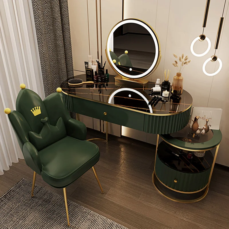 

Drawer Chair Dressing Table Shelf Container Items Toilet Dressing Table Makeup Vanity Living Room Penteadeira De Maquiagem Desk