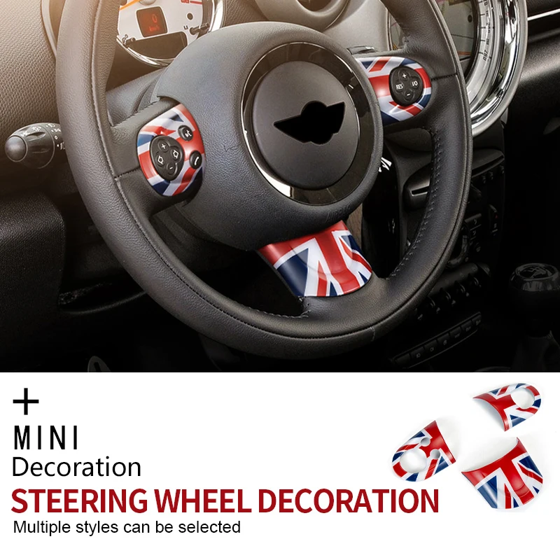

For M Coope r Steering Wheel Cover Interior Decoration Accessories Stickers for R 55 R 56 R 57 R 58 R 59 R 60 J C W club Country