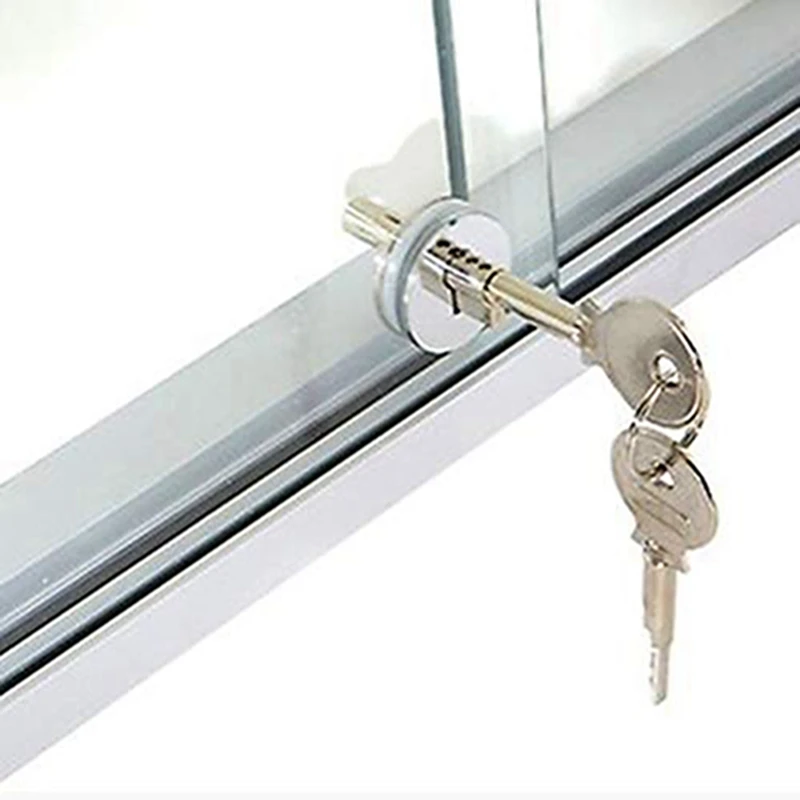 

Sliding Glass Cabinet Lock Jewelry Shopping Malls Showcase Display Cabinet Locks Silver
