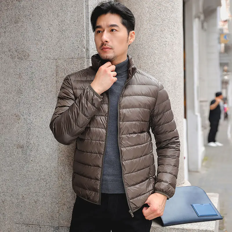 New Lightweight Down Jacket Men's Thin Lightweight Jacket Casual Short Large Size Loose Autumn and Winter Top