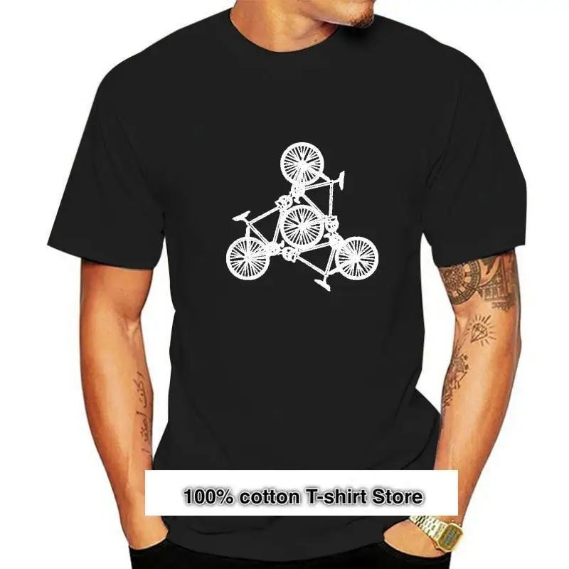 

Camiseta clásica de algodón orgánico para hombre, camisa de bicicleta de carretera, Trio