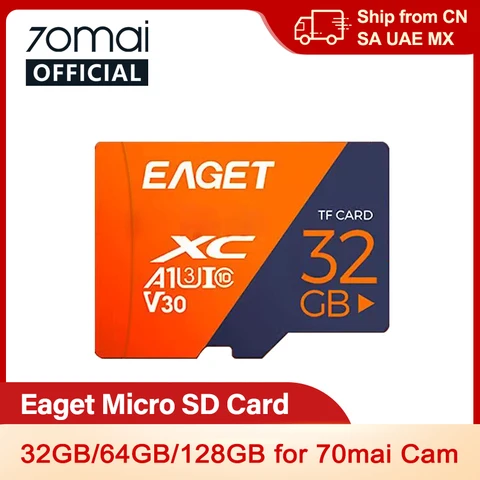 Карта памяти Eaget Micro SD для 70mai  Class10 32/64 ГБ