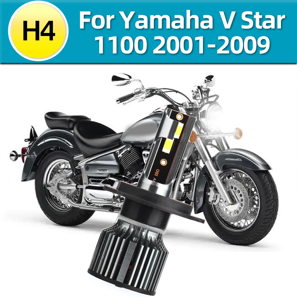 

LSlight 50 Вт светодиодная фара мотоциклетная лампа ближнего/дальнего света для Yamaha V Star 1100 сменная лампа 2001 2002 2003 2004 2005 2006 2007 2008