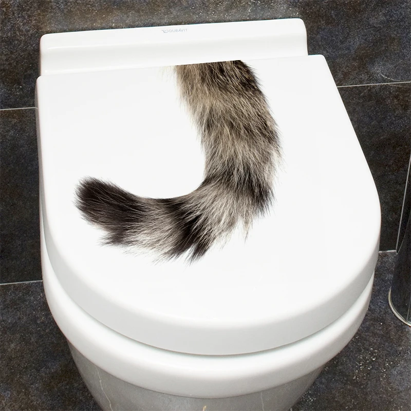 

Наклейка на унитаз C9# кошачий хвост