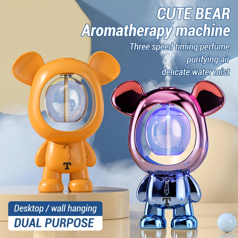 

50ml Diffuser 3 Essential Diffuser Decorative Ultrasonic Oil Perfume Purifier Cartoon Home Modes Aroma Gift Bear Ornaments