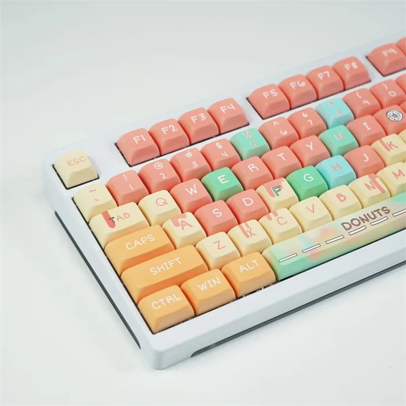 

Механическая клавиатура пончики PBT Keycap XDA 127 клавиши Teclado пользовательский игровой пончик Makaron краска Сублимация DIY Mx Переключатель