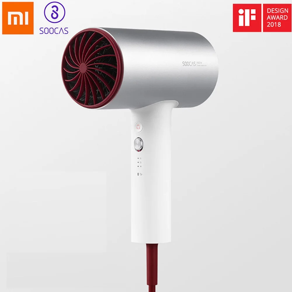 

SOOCAS H5 Negative Lonic Hair Dryer EU Plug 1800W Alloy Powerful Electric Dryer Hot Cold Wind 220v Hair Dryer Salon Hairdressing