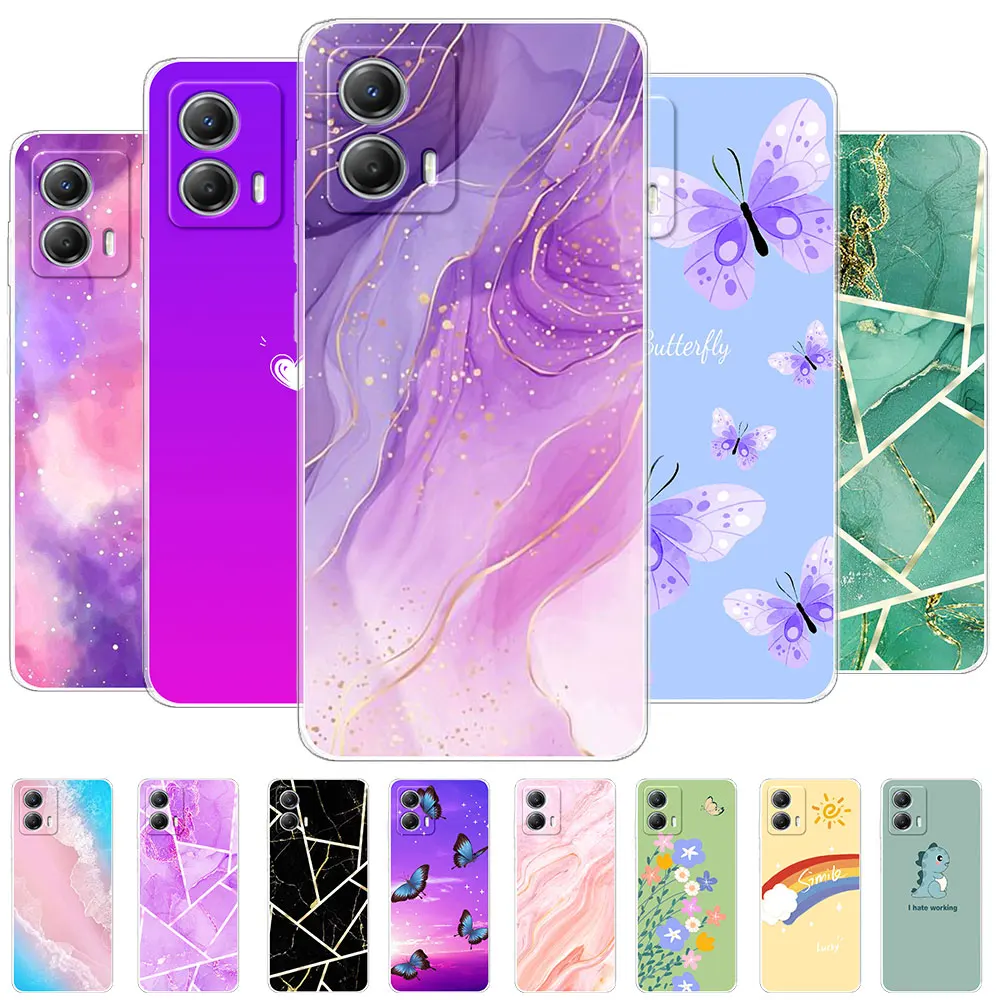 Чехол для Motorola Moto G53 Прозрачный мягкий силиконовый защитный чехол телефона