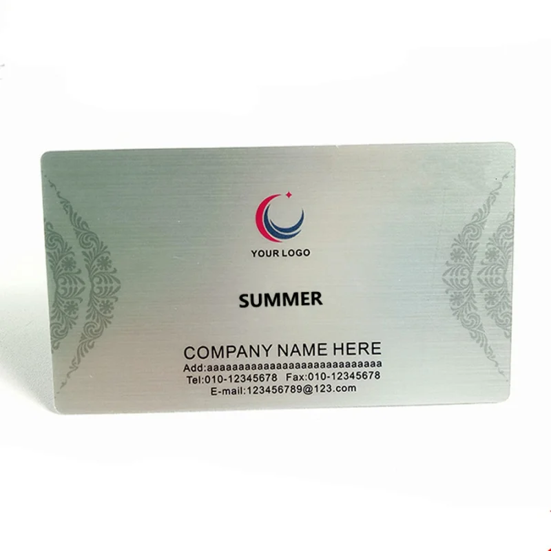 

metal wiredrawing PVC plastic business card