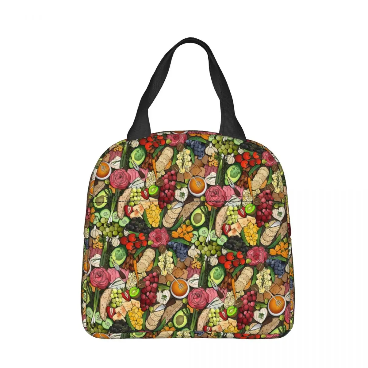 

Charcuterie Oxford Cloth Portable BagsFruit Avocado School Trip Lunch Hiking Debris Cooler Food Handbags