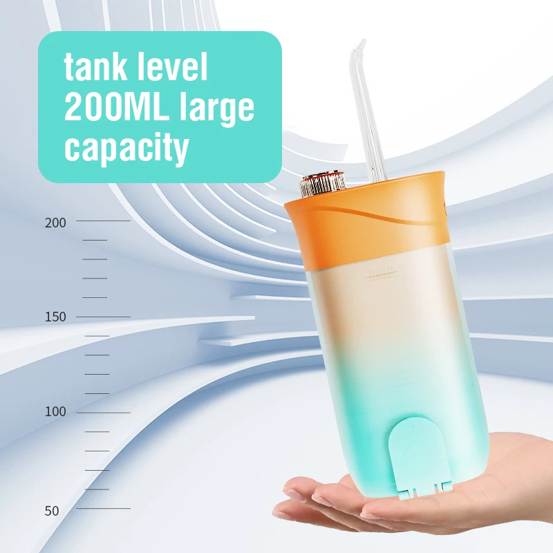 

Portable Oral Irrigator Water Flosser USB Rechargeable Dental Water Jet 200ML Tank Waterproof Teeth Cleaner