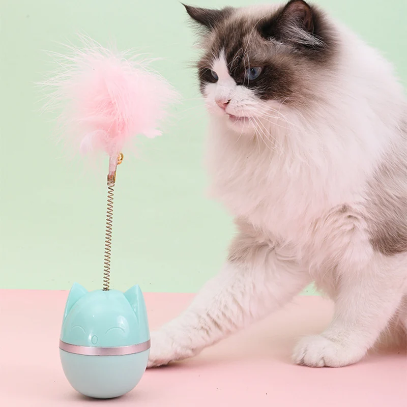 

Tumbler Cat Toys Self-hey Swing Pet Toys For Cats Interactive Game Balance Car Cat Chasing Toy with Funny Pet Accessories