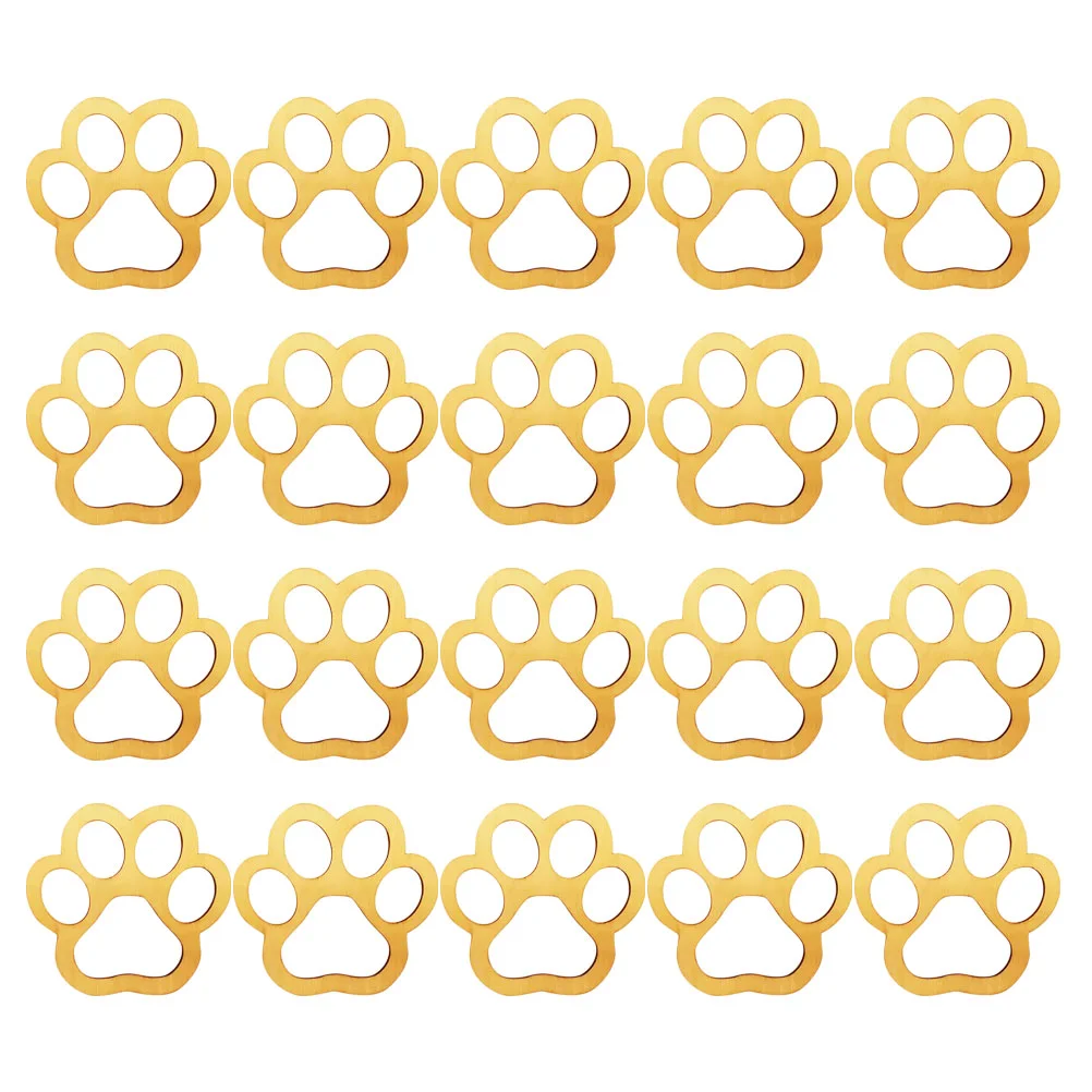 30 шт. деревянные украшения в виде собачьей лапы DIY банк-ломтики незавершенные