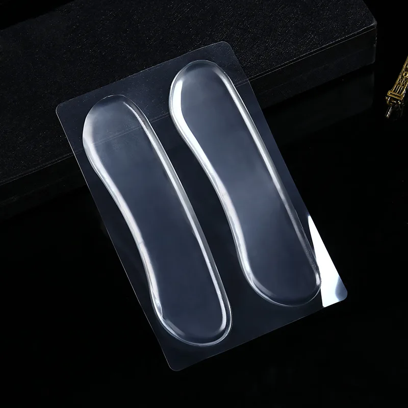 

1pair Silicone Gel Heel Cushion Protector Foot Feet Care Shoe Insert Pad Shoes Accessories Comfortable Soft Anti-Slippery Insole