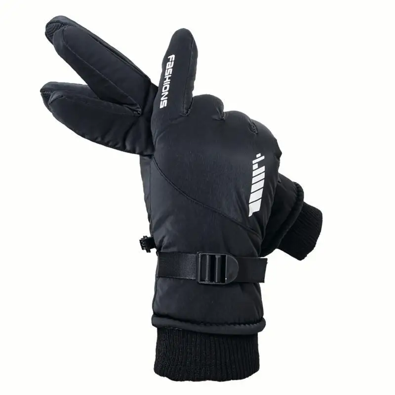 

Лыжные перчатки зимние мужские и женские водонепроницаемые толстые ветрозащитные Нескользящие с бархатной подкладкой для сенсорных экран...