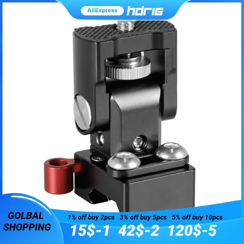 

HDRIG Monitor Support & NATO Clamp Camera Monitor Support Holder With 1/4"-20 Mounting Stud & QR NATO Clamp