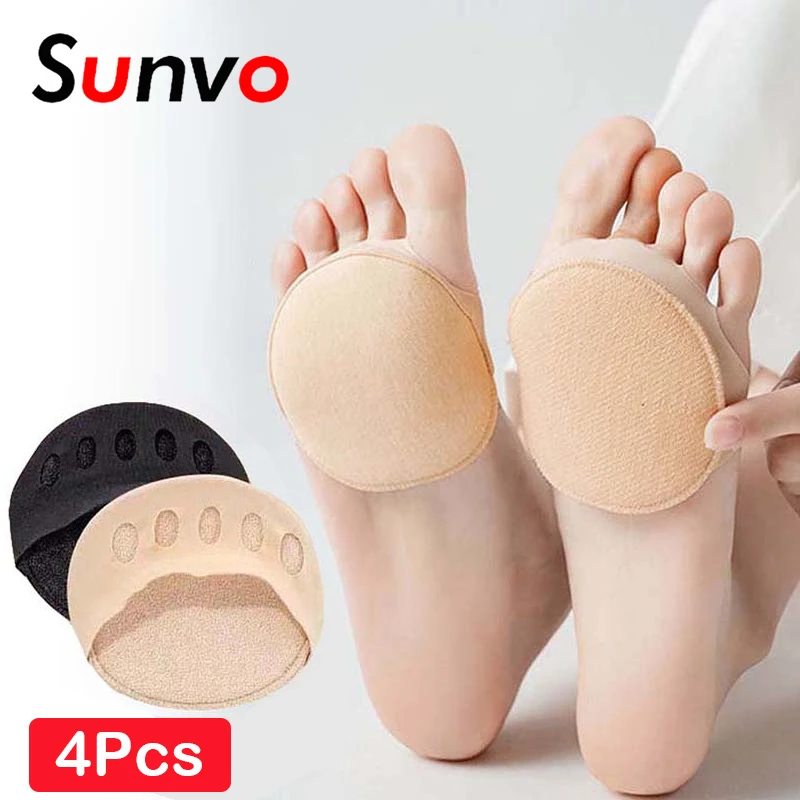 

2Pair Metatarsal Fore Foot Pads Shoe Insoles High Heel Inserts for Women Black Forefoot Shoes Cushion Feet Heels Anti Sweat Pads