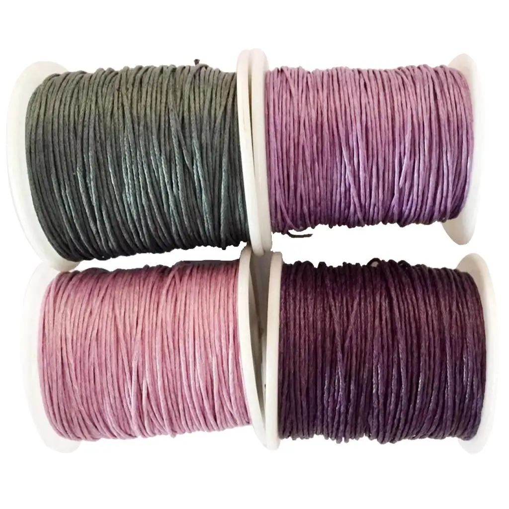 

8 Rolls 80m Waxed Cotton Cord String For DIY Necklace Bracelet Jewelry 1mm